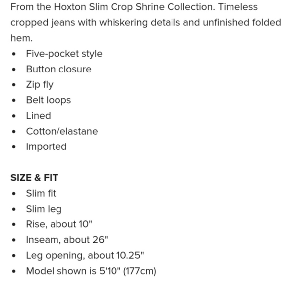 NWT PAIGE hoxton slim crop jeans with raw hem cuff - Picture 6 of 7